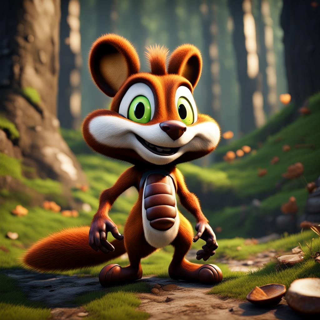 Hyperrealistic Conker's Bad Fur Day Level