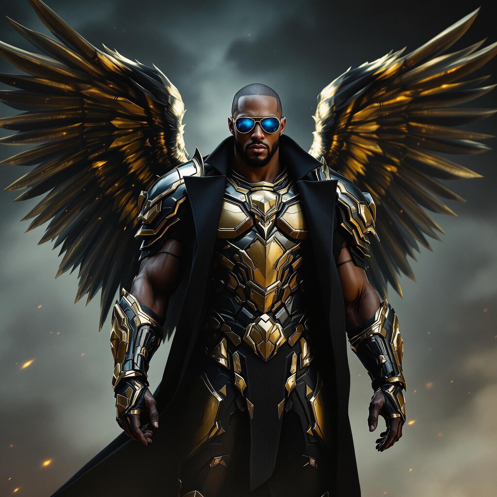 Majestic Angel Warrior in Stealth Armor