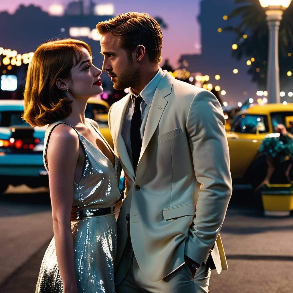 Romantic Film Still of Two Actors