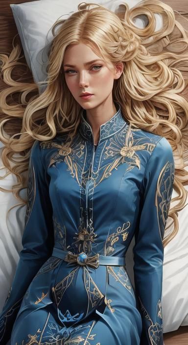 Ingrid in Silk Dress: Dreamy AI Portrait