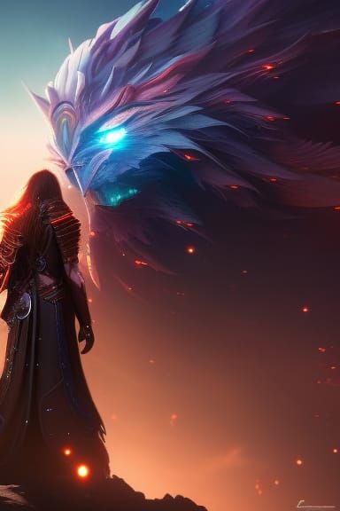 Man with Galaxy Eyes: Detailed Fantasy Portrait