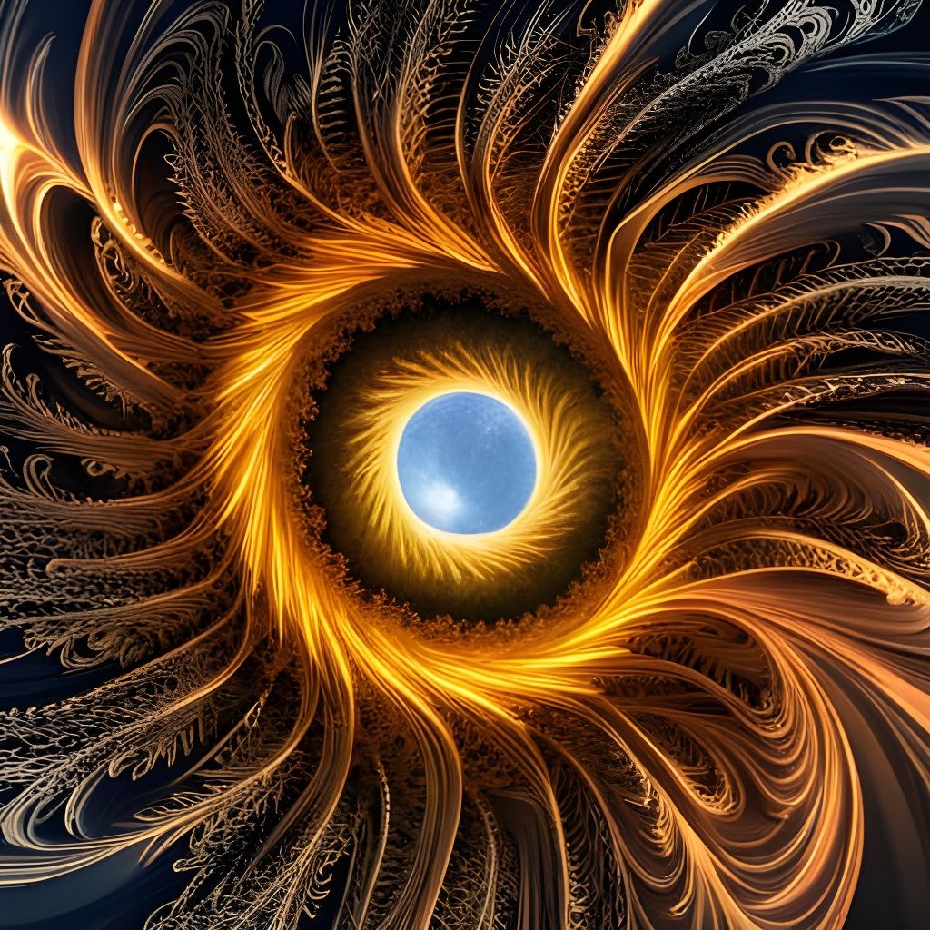 Mandelbrot Fractal Vortex Black Hole in HDR