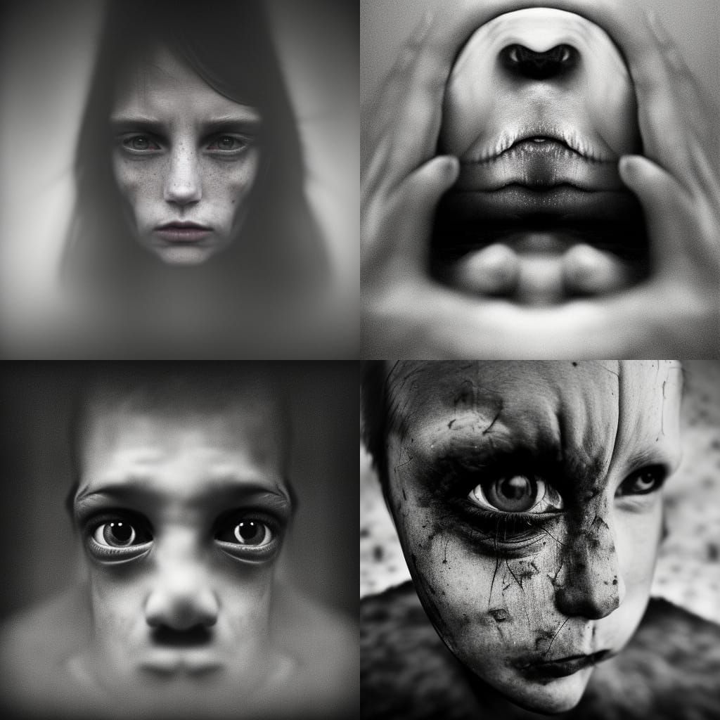 Terrifying Creature Portrait in the Dark