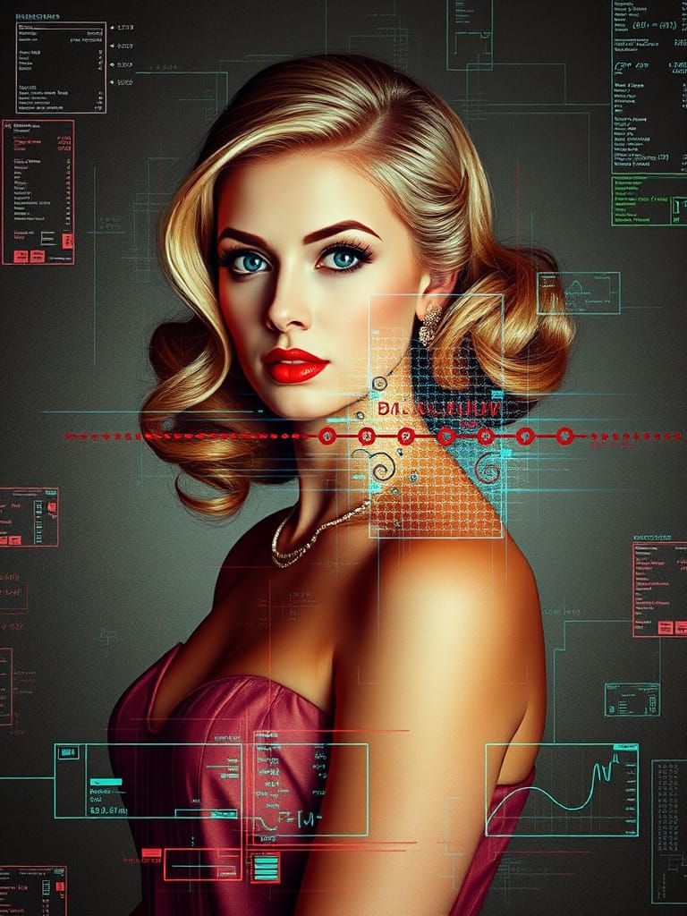 Fractured Reality: A Cyberpunk Pin-Up