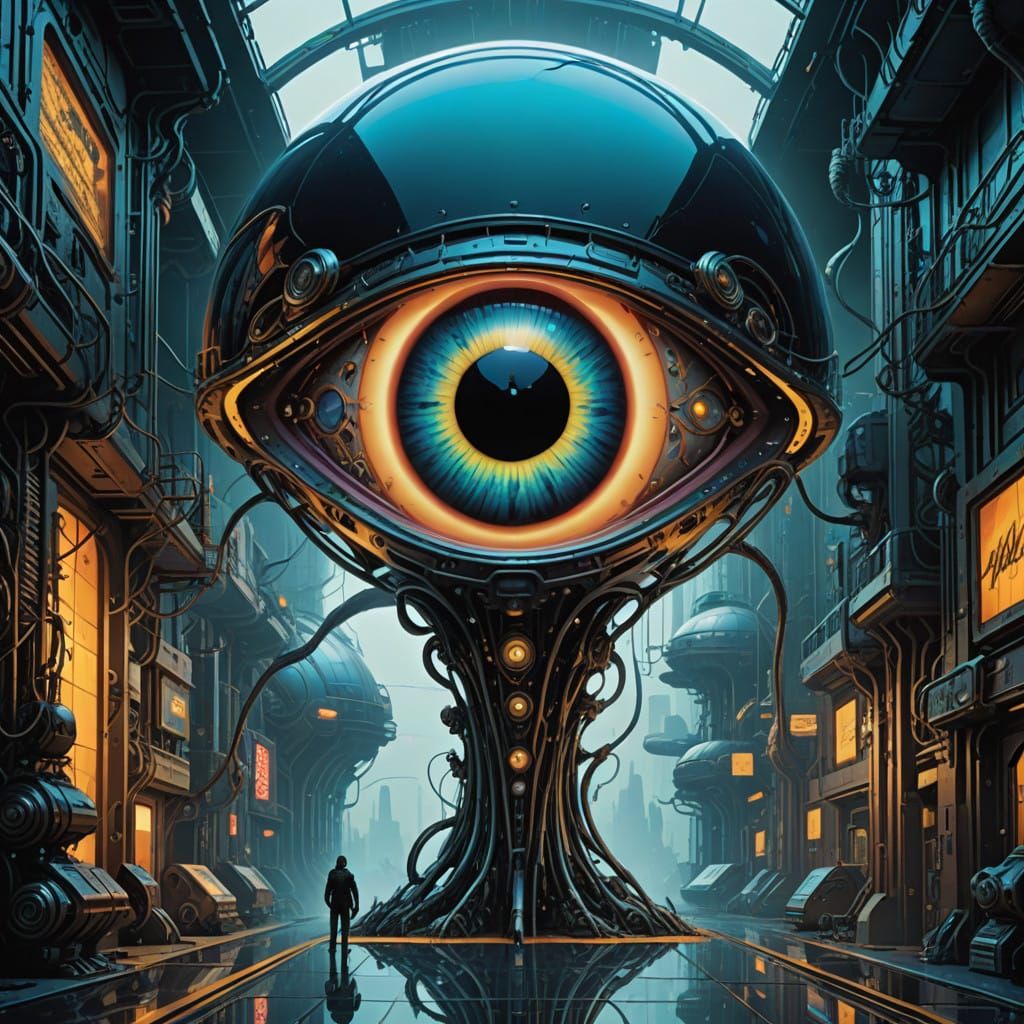 Iridescent Alien Entity Defies Logic in Vibrant, Hyper-Detai...