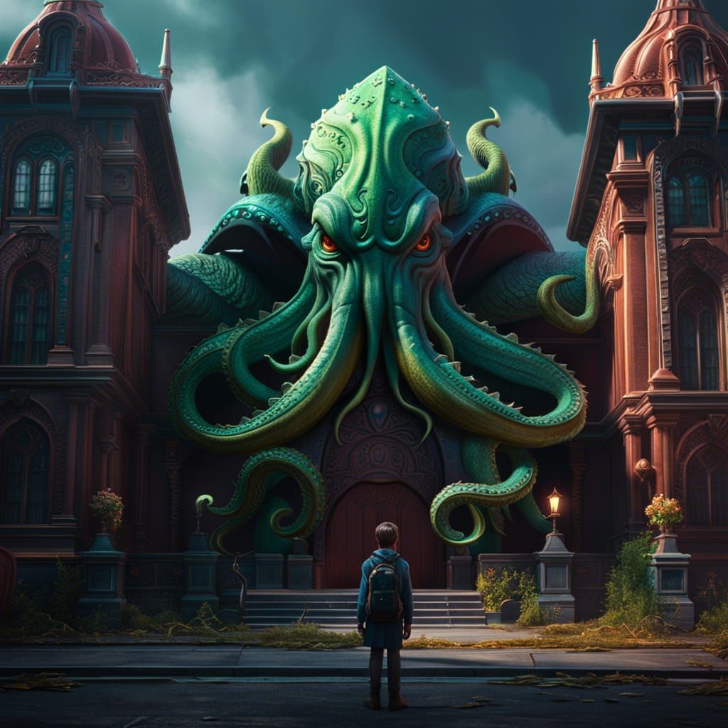 Cthulhu's First Day: Detailed Matte Painting