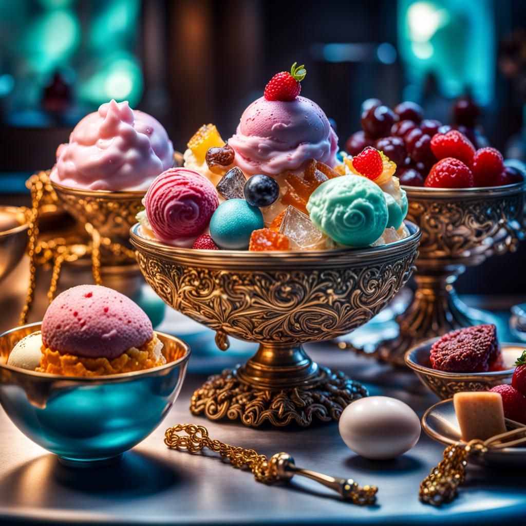 Gems and Jewelry with Gradient Aquariums