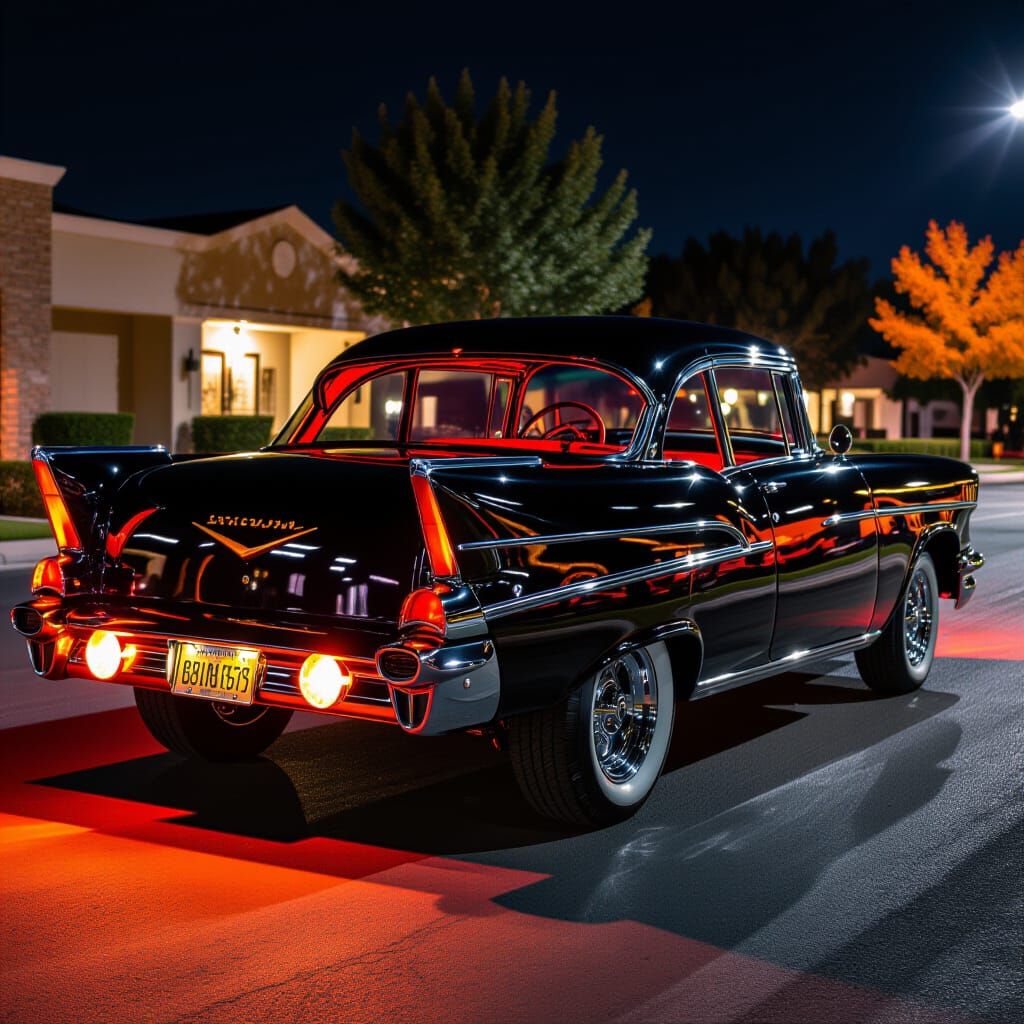 Retro 50s Halloween Car with Jet Engines
