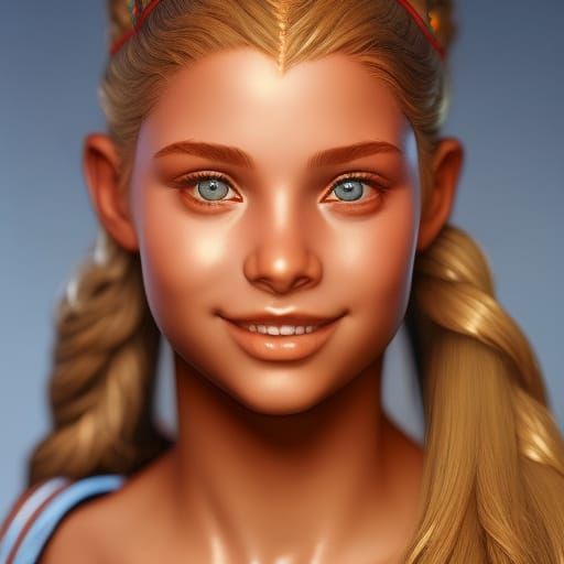 Cute Girl with Blonde Hair