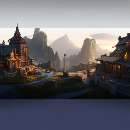 Fantastical Matte Painting in Deep Color