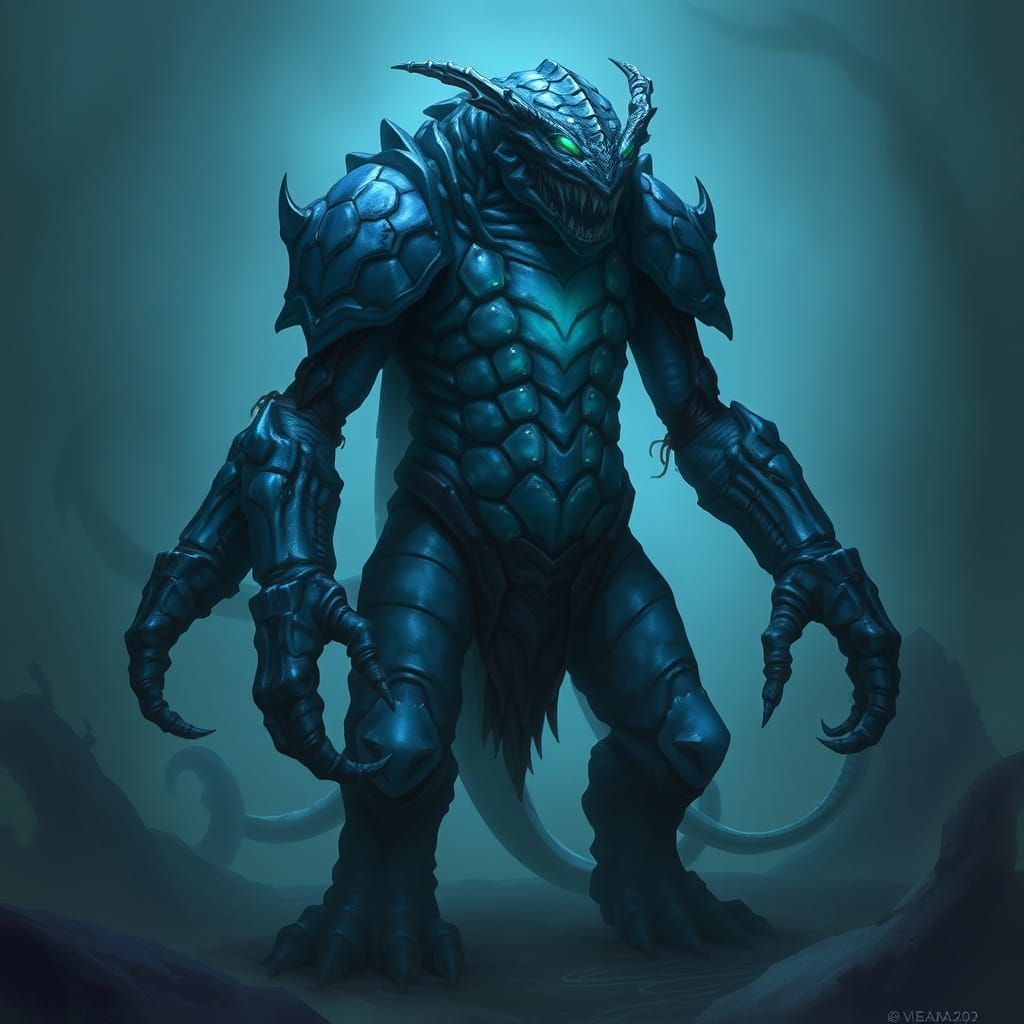 Stoic Simic Guardian Watches Over Umbral Fen