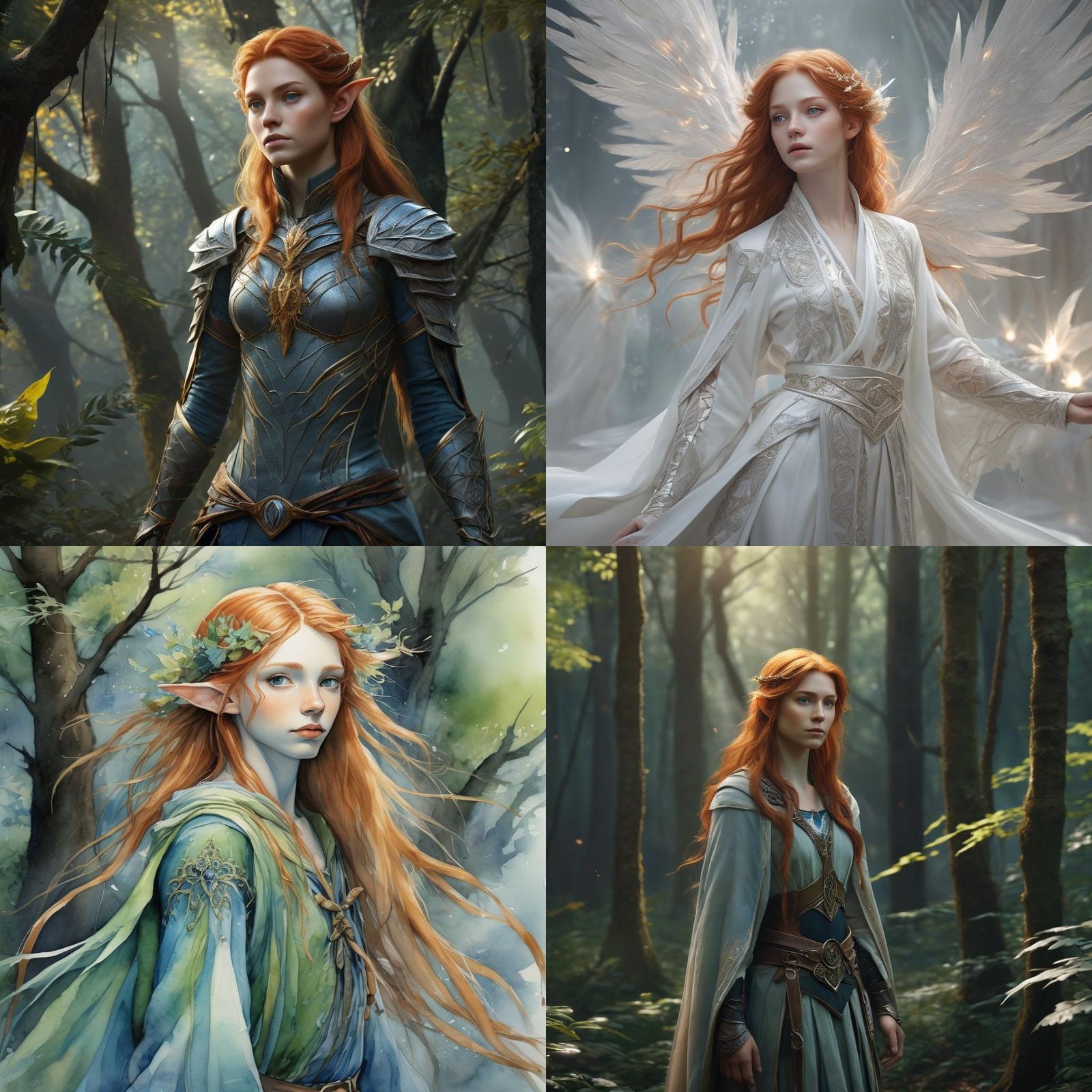 Androgynous High Elf with Ginger Hair