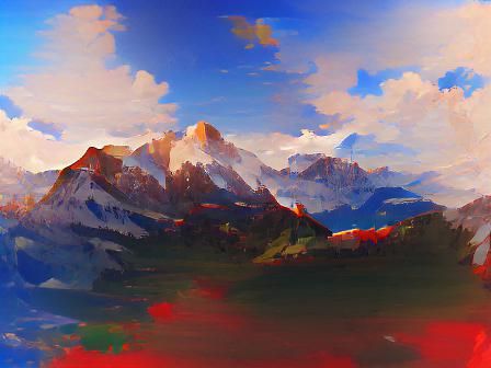 Alps in 8K Resolution as Renaissance Painting