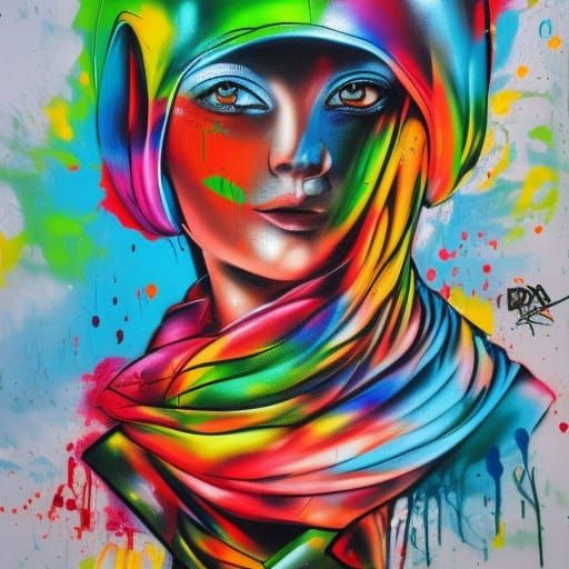 Palestine Graffiti Art in Street Art Style