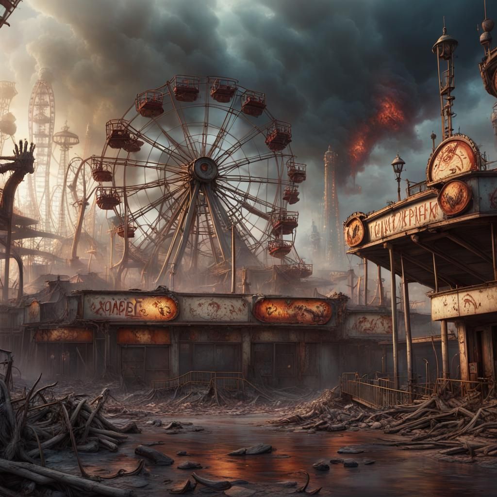 abandoned amusement park