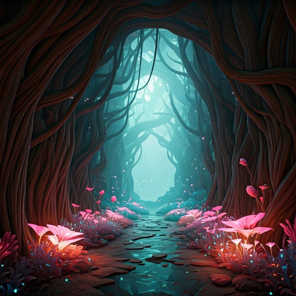 Mystical Realm of Ancient Magic in Digital Art Style