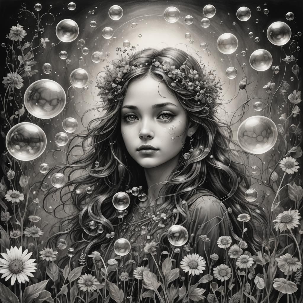 Fairy Magic: A Hyperdetailed Charcoal Drawing