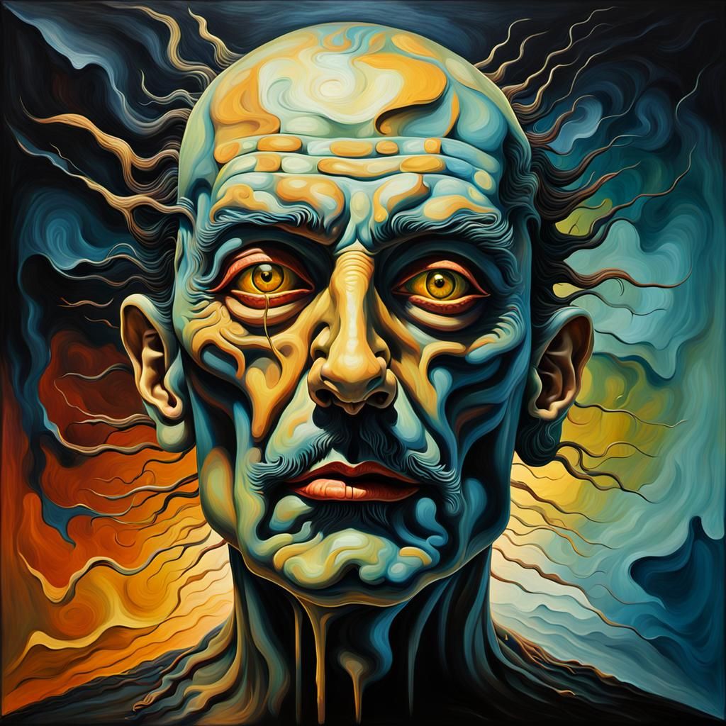 Eerie Figure in Ominous Oil Painting