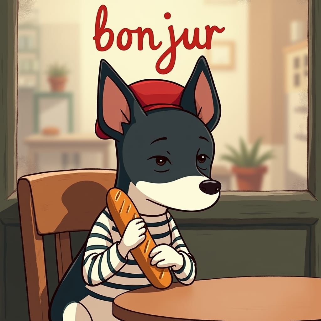 Jack Russell Terrier in Studio Ghibli Style