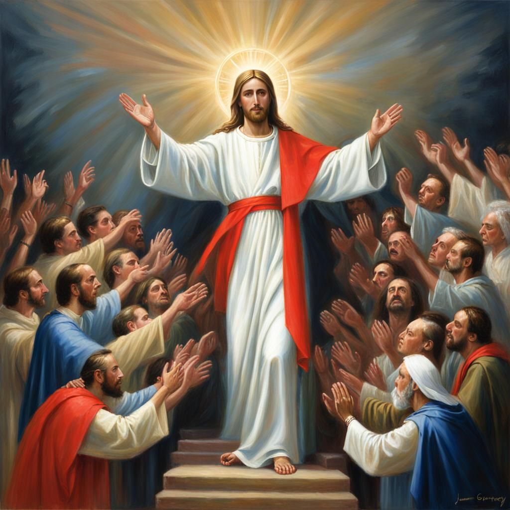 Divine Mercy Chaplet in Oil Painting Style