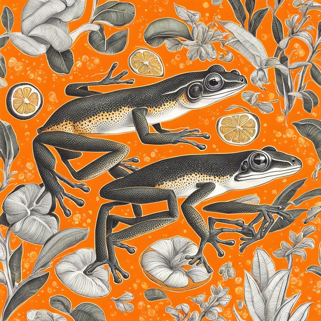 Orange Banana and Orange Frog