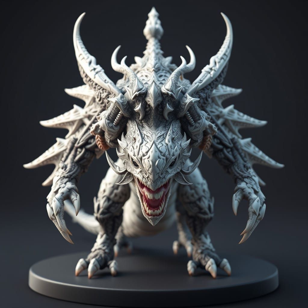 Surreal Creature Design in 3D Anime Style with Ultrafine Det...