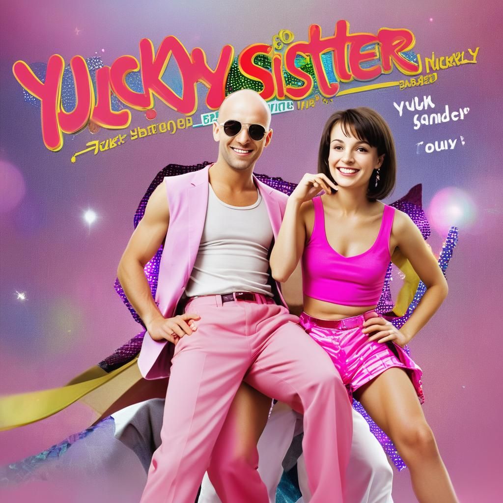 90s Eurodance Album Cover with Bold Colors