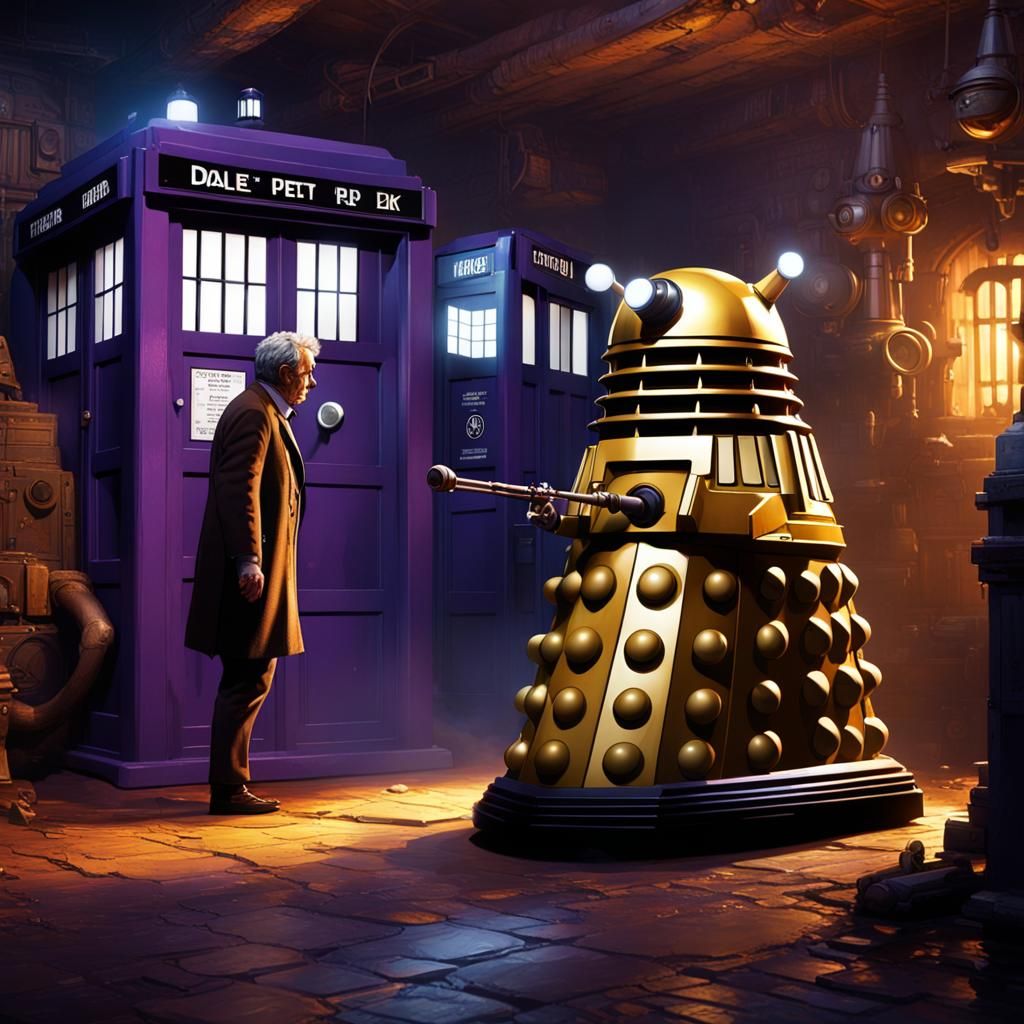 Dr. Who and Dalek: Dark Fantasy Concept Art