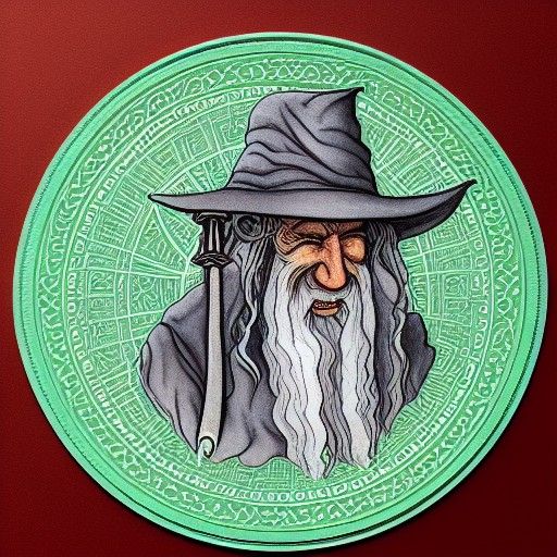 Detailed 3D Gandalf Blowing Smoke Rings