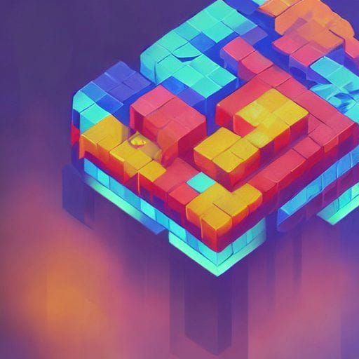 Classic Tetris Video Game Art