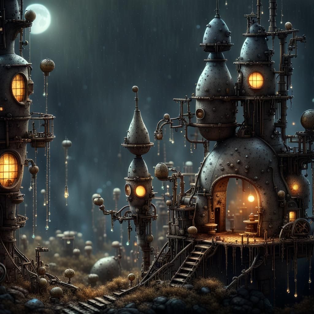 dew drops fall at night