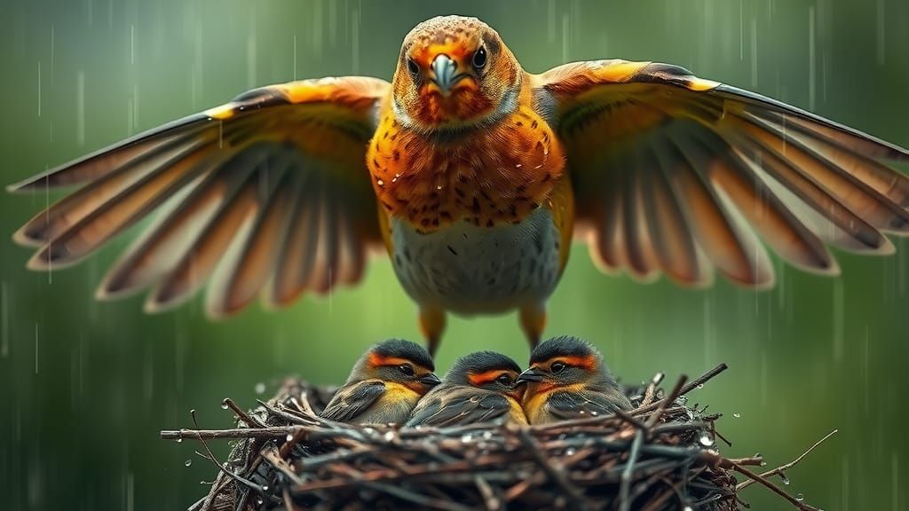 Nest in the Rain