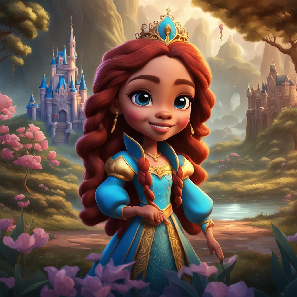 Chibi Disney Princess: Detailed Matte Painting