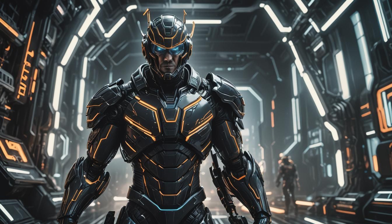 Hyperrealistic Tron Ares with Intricate Details