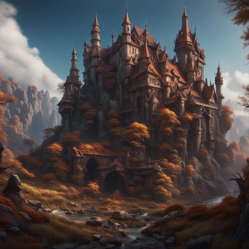 Fantastical Matte Painting with Deep Color