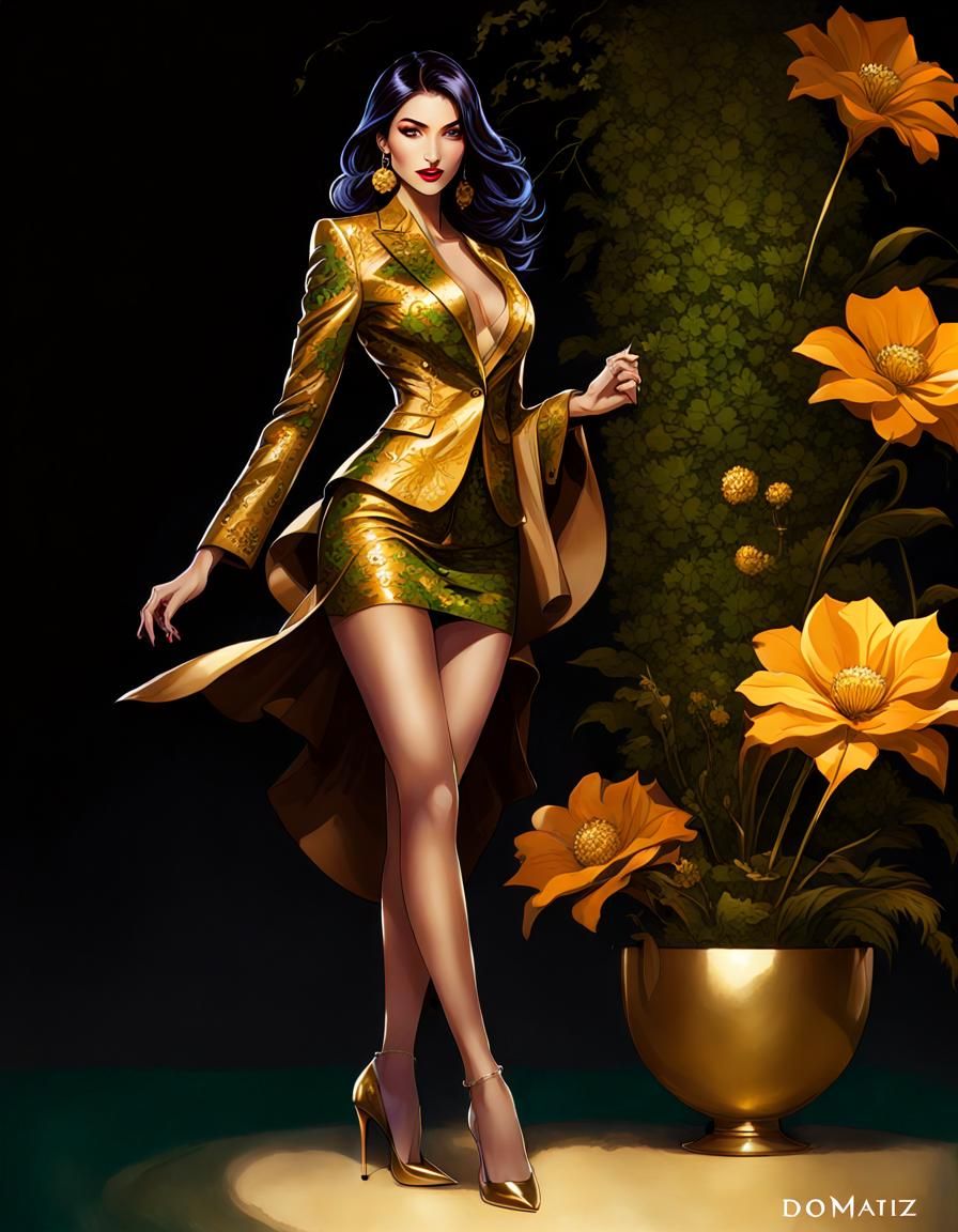 Brazilian Billionaire Girl with Carnivorous Flower