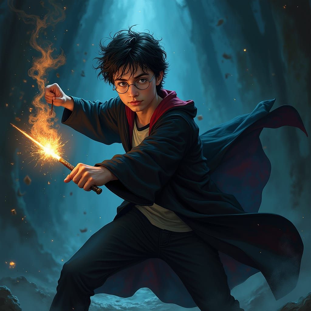 Harry Potter Wields Magic in Epic Fantasy Duel