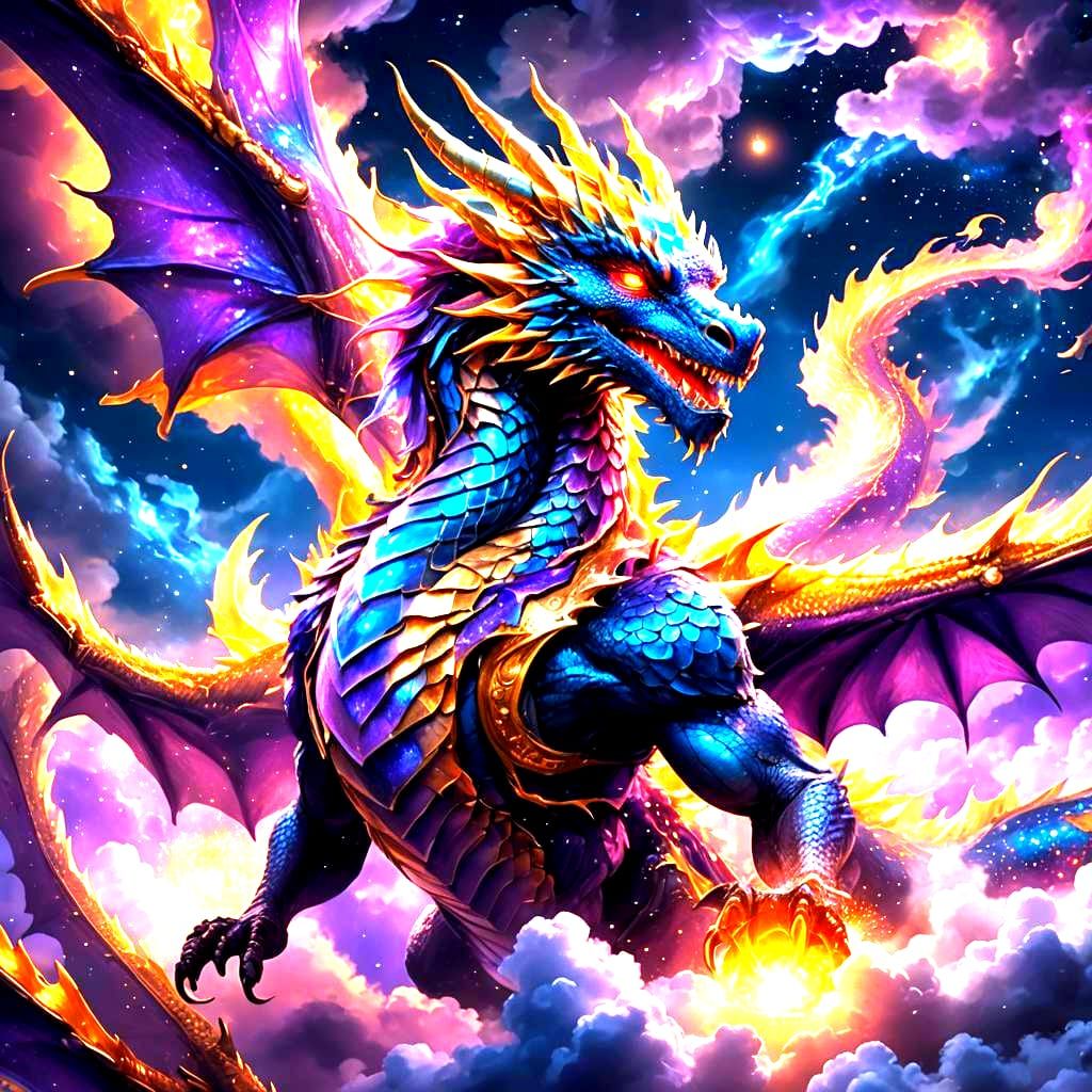 Fantastical Night Sky Matte Painting in Deep Color