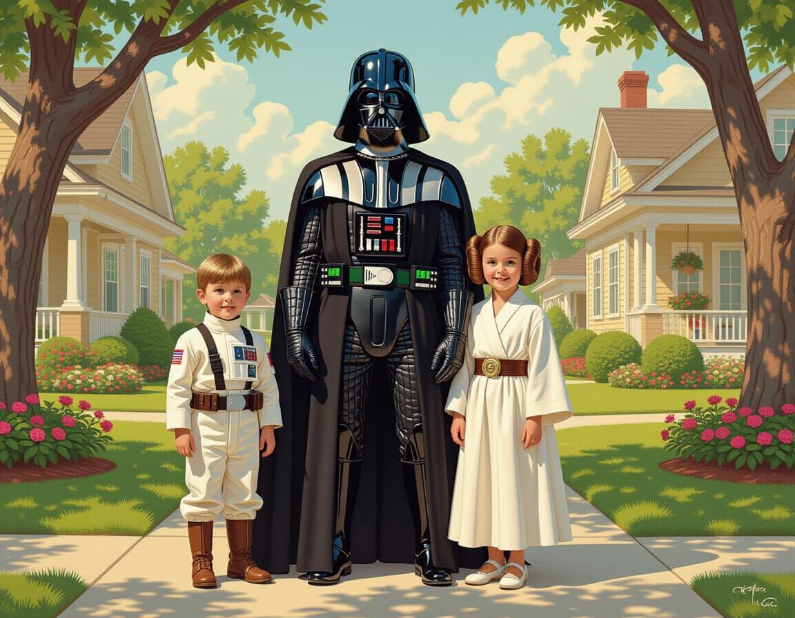 Darth Vader in Suburbia: Retro Pin-Up Style