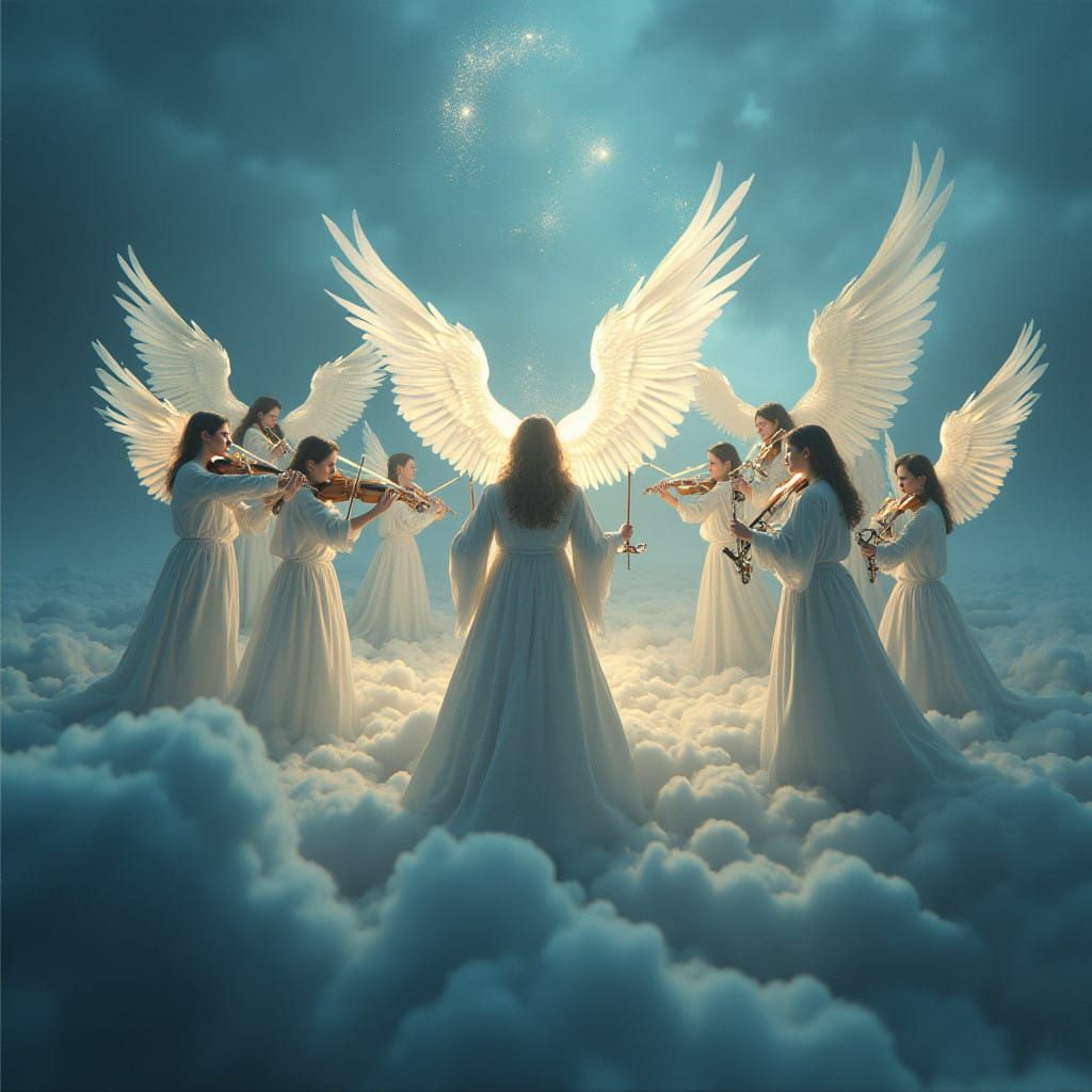 Divine Chamber Orchestra in Cyberpunk Heaven