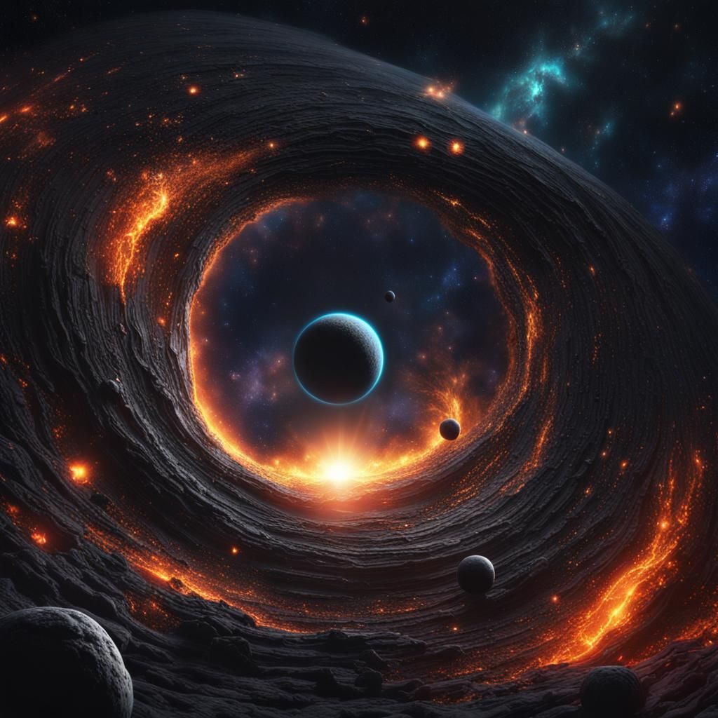 Black Hole to Another Dimension: Matte Painting
