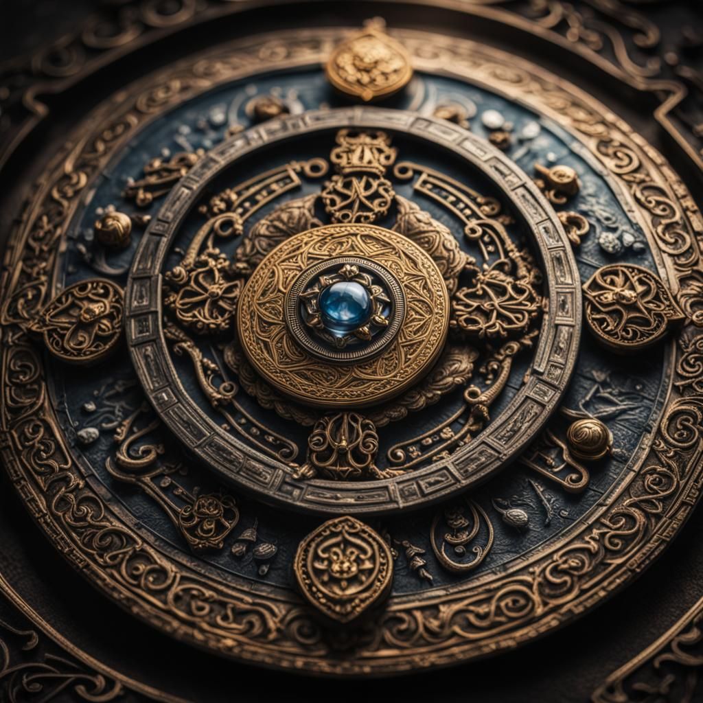 Hyperrealistic Talisman with Intricate Details