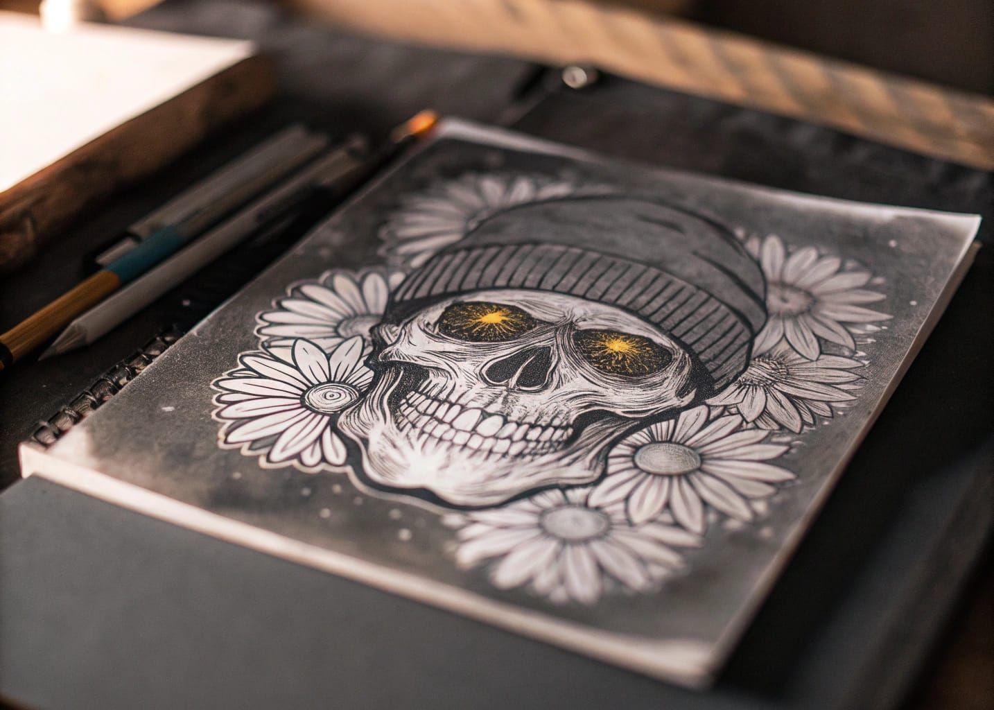 Slouch Beanie Glowing Energy Spherical Force-Field