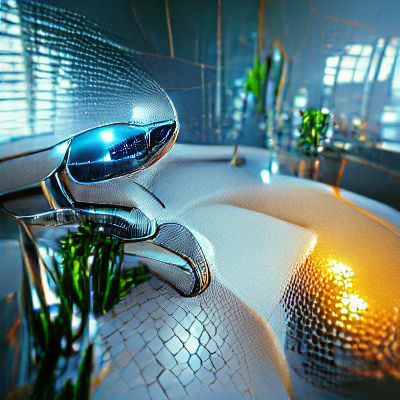 Futuristic VR Scene in Hyperrealism