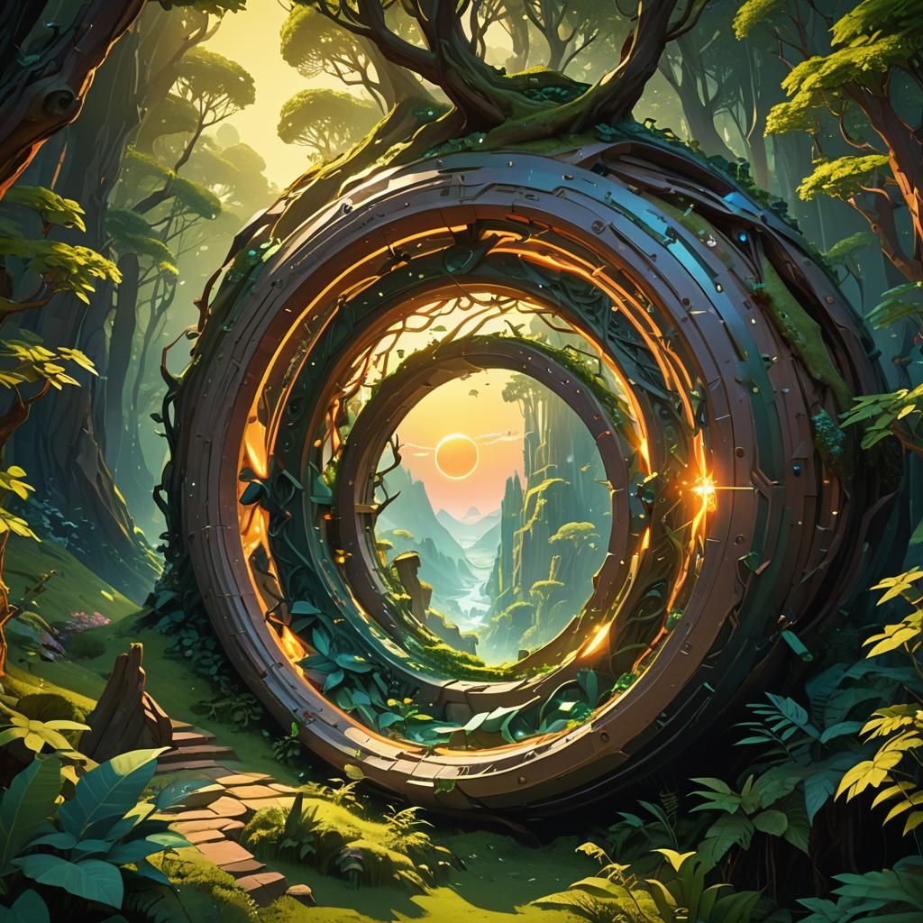 Mystical Portal on Alien World Ariesta in Digital Art