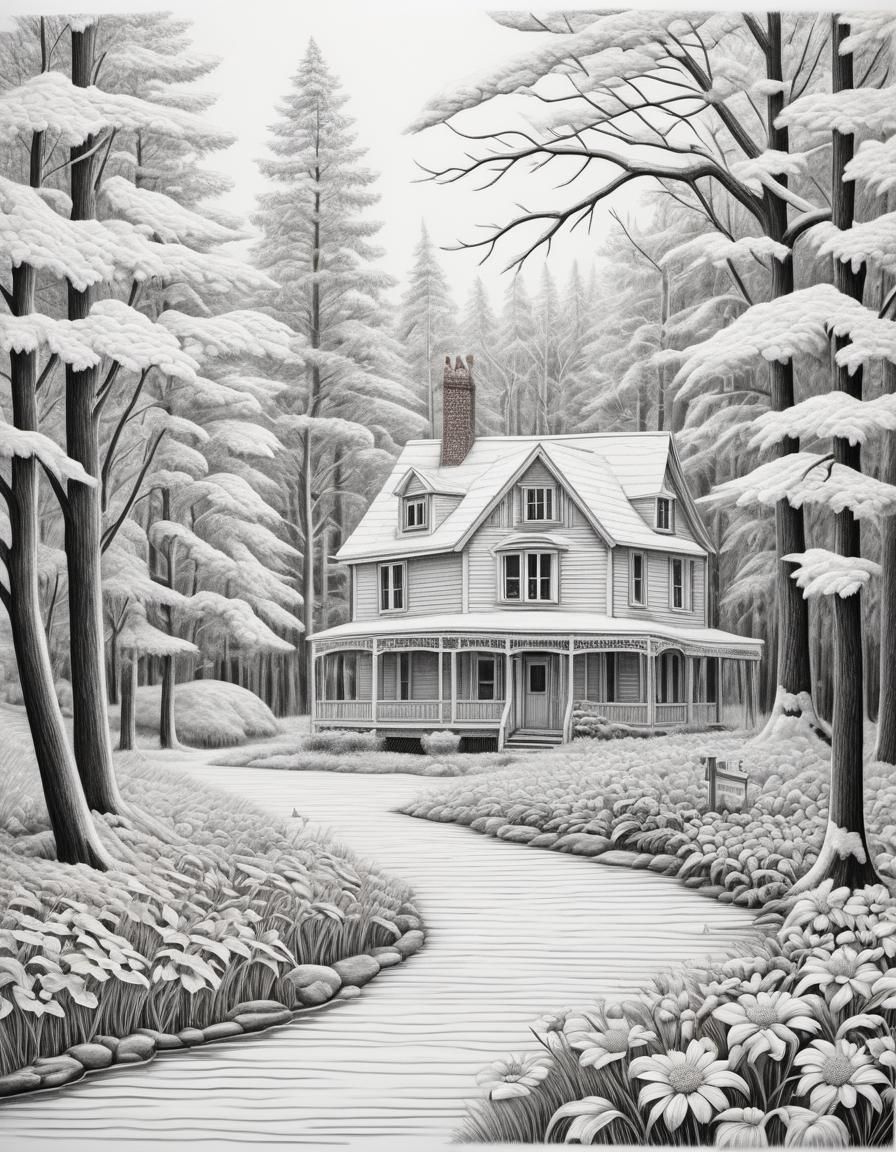 Colorful Pencil Drawing with Contrasting Colors