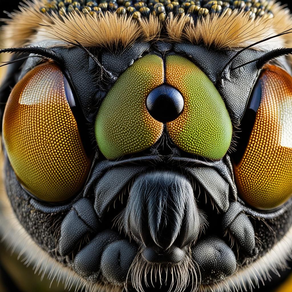 Detailed Insect Compound Eye Bio Art