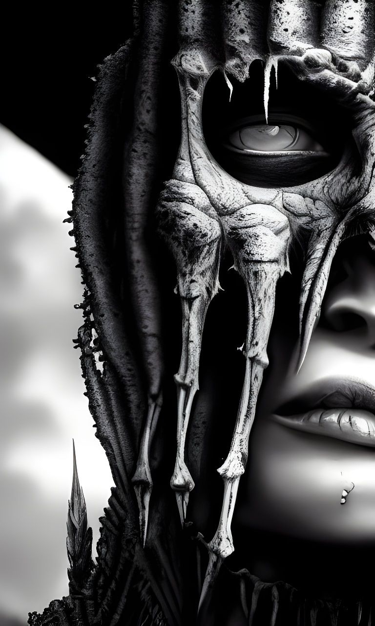 Jeepers Creepers Portrait in Black and White