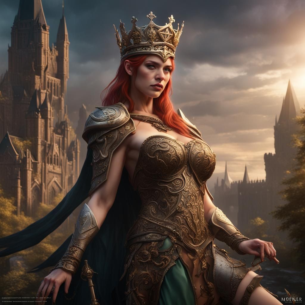 Queen Medb: Fantasy Concept Art in Detailed Matte Painting