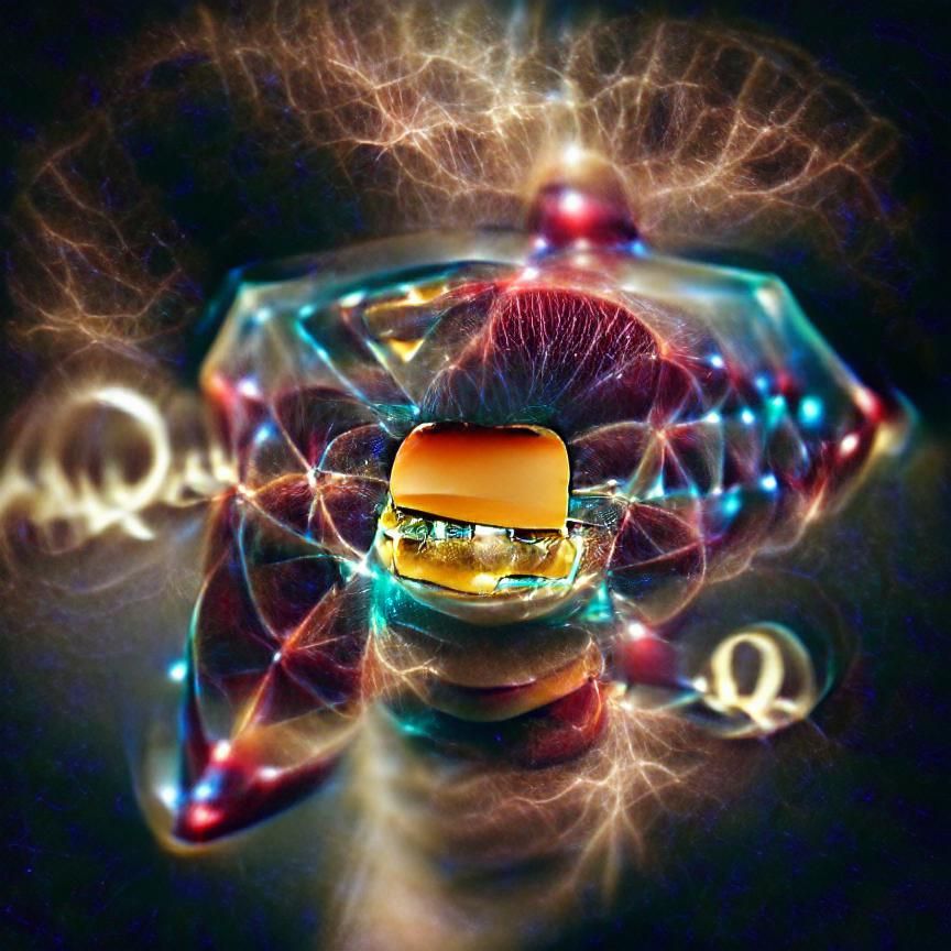 Surreal Quantum Cheeseburger Creation